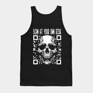 QR Code Skull: Scan at Your Own Risk Tank Top